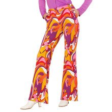 Groovy Gwendolyn 70s Dames Broek, Orchidee Vrouw