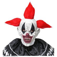 Afgrijselijke Scary Clown Masker Met Vreemd Kapsel