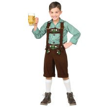 Bruine Lederhosen Met Shirt Jong Geleerd Bierfeest Jongen Kostuum