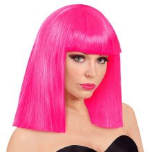 Pruik Showgirl Steil Haar Neon Roze