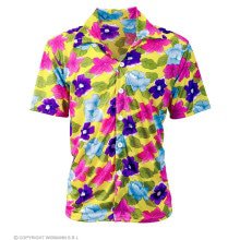 Hawaii Shirt Bloemenpracht Geel Man