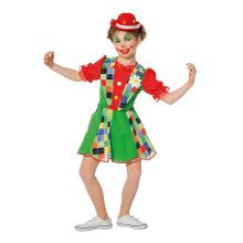 Neon Groen Funky Funk Clown Meisje Kostuum