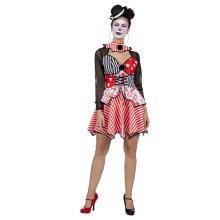 Bloedspetter Halloween Griezel Clown Vrouw Kostuum