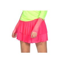 Neon Roze Strokenrok Disco Vrouw